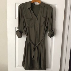 Express olive dress